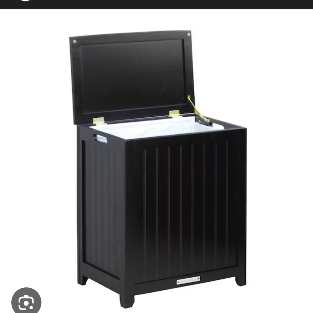 Oceanstar Rectangular Wood Laundry Hamper